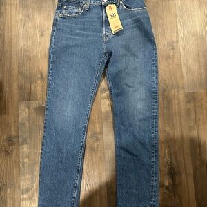 Levi's 501 Original Women's Straight Leg Jeans 29X30- Classic Blue